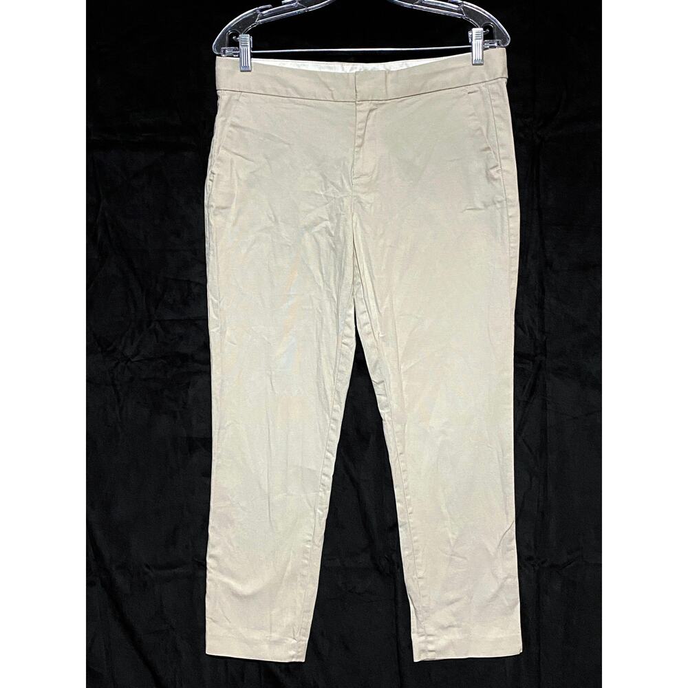 Tommy Hilfiger Khaki Chinos Pants Women 8 Classic Preppy Normcore Office Stretch
